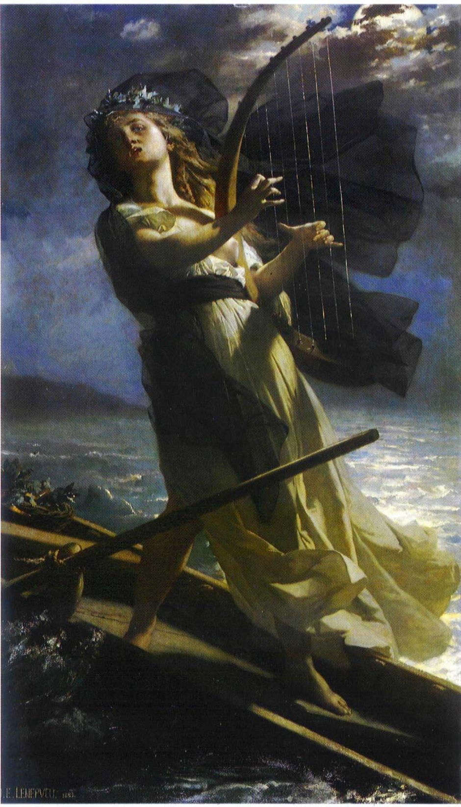 Jules-Eugène Lenepveu (1819-1898) "Velléda, effet de lune", 1883 - Huile sur toile, 231 x 131,5 cm - Musée des beaux-arts de Quimper © musée des beaux-arts de Quimper (Voir légende ci-après)