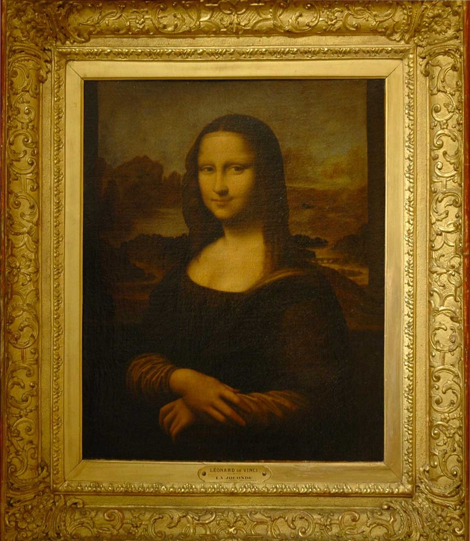 Anonyme, école italienne, d'après Léonard de Vinci - "Portrait de Mona Lisa ou la Joconde", 16e siècle - Huile sur toile, 73 x 58 cm - Musée des beaux-arts de Quimper © Musée des beaux-arts de Quimper (Voir légende ci-après)