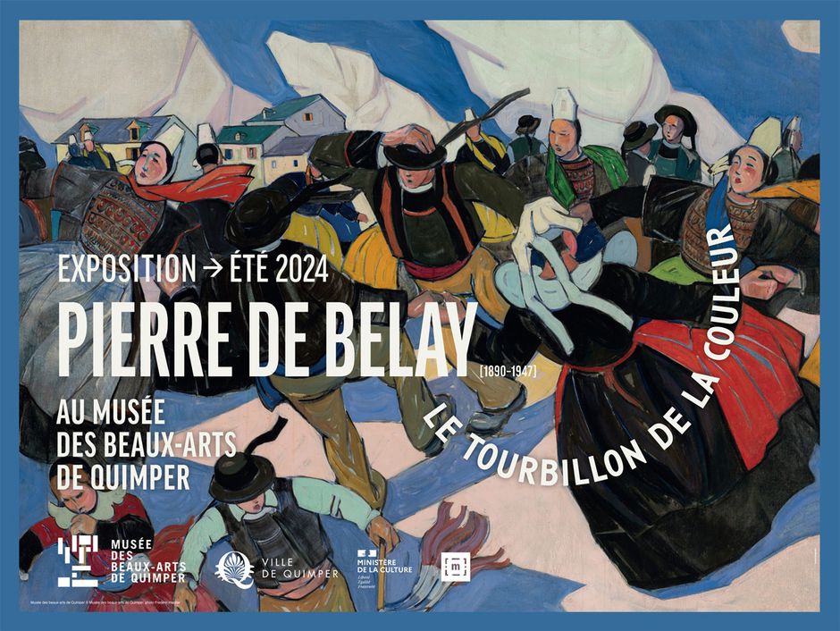 Affiche de l'exposition "Pierre de Belay, le tourbillon de la couleur" (Voir légende ci-après)