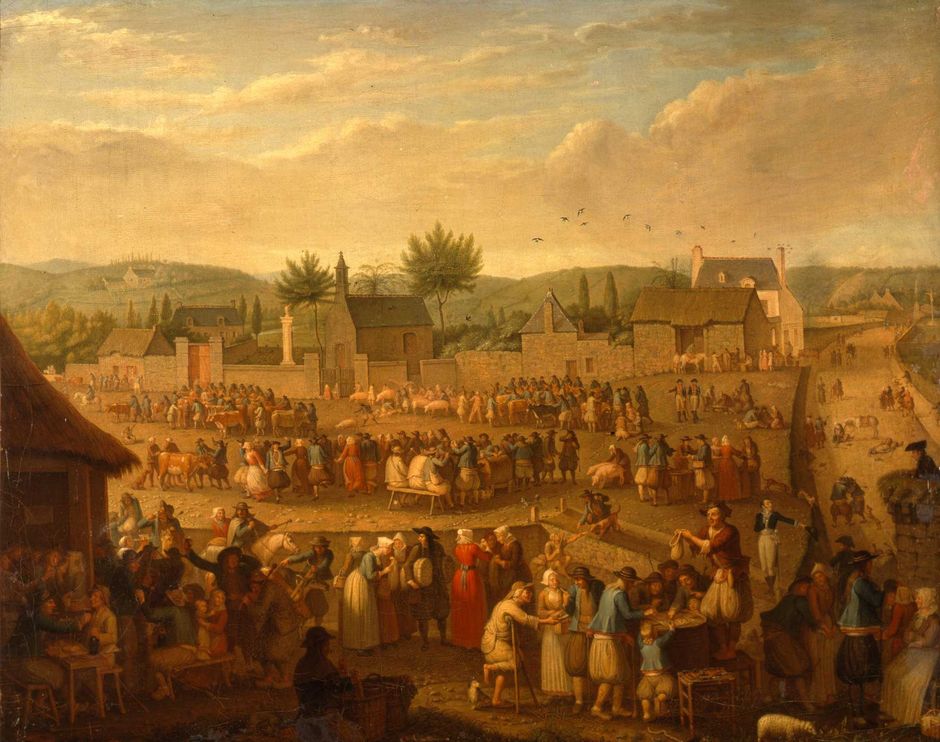 Olivier Perrin (1761-1832) - "Le Champ de foire à Quimper", 1810 - Huile sur toile, 67 x 85 cm - Musée des beaux-arts de Quimper © musée des beaux-arts de Quimper (Voir légende ci-après)