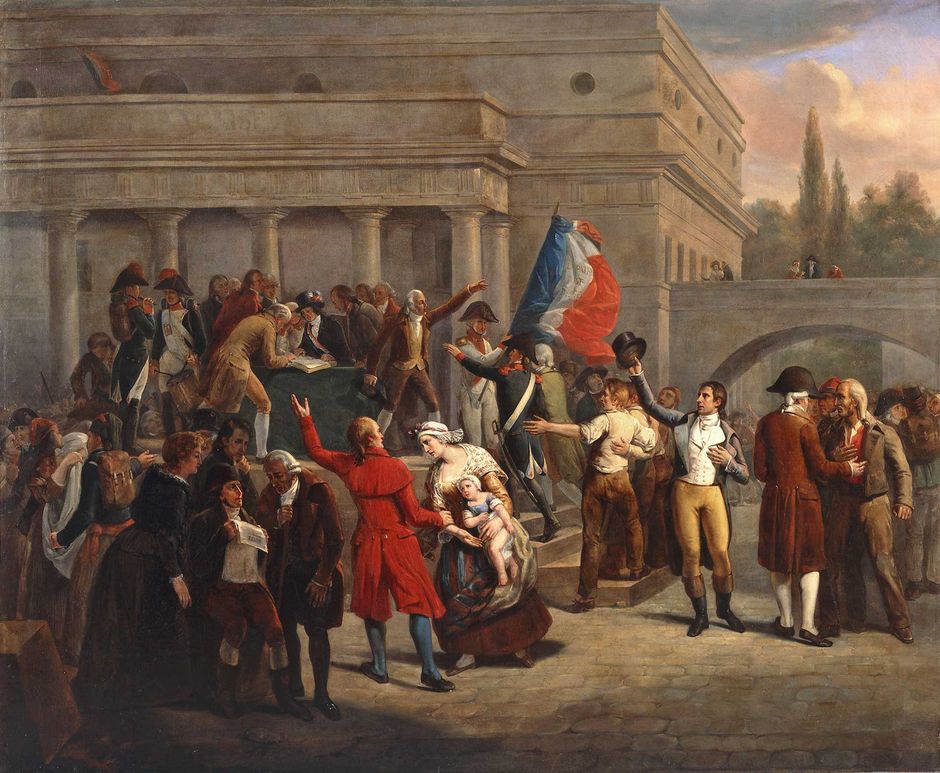 Louis Georges Paradis (1797-1850) "Les Enrôlements volontaires", 1832 - Huile sur toile, 153,5 x 186,2 cm - Musée des beaux-arts de Quimper © musée des beaux-arts de Quimper (Voir légende ci-après)