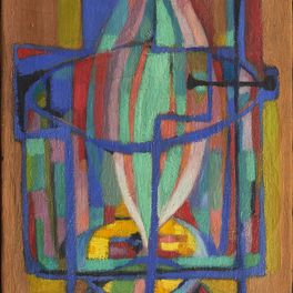 Alfred Manessier (1911-1993) – « La Veilleuse », 1945-1946 - Huile sur toile, 41 x 27 cm - Musée des beaux-arts de Quimper © Bernard Galéron /ADAGP, Paris 2023