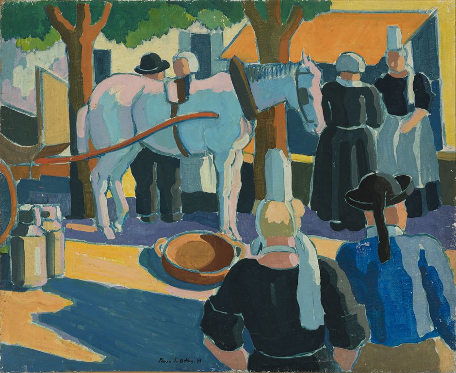 Pierre de Belay (1890-1947) - "Le Cheval bleu", 1943 - Huile sur toile, 50,5 x 61,5 cm - Musée des beaux-arts de Quimper © Frédéric Harster (See the caption hereafter)